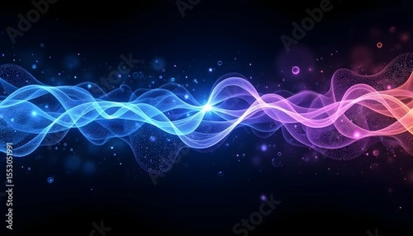Obraz A complex, interwoven network of shimmering, thread like structures extends infinitely, resembling a bioluminescent tapestry woven from an unknown, otherworldly material