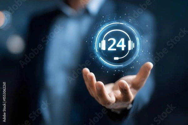 Obraz 24-7 Customer Support Icon.