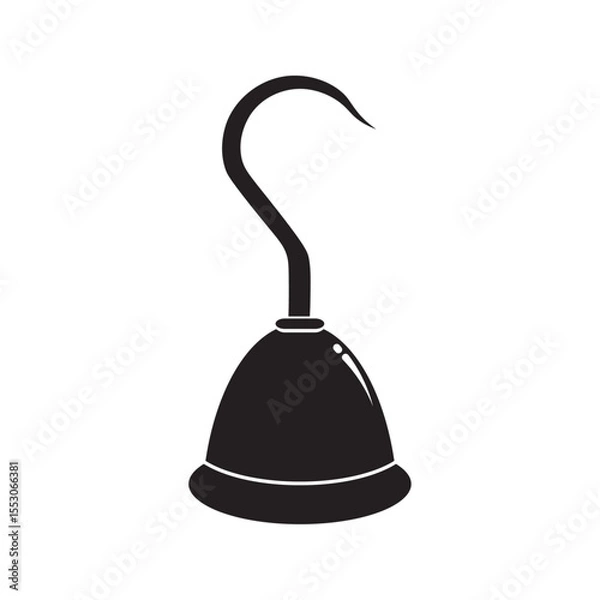Fototapeta pirate hook flat icon vector