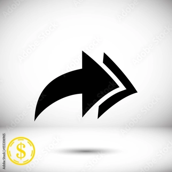 Obraz arrow icon stock vector illustration flat design
