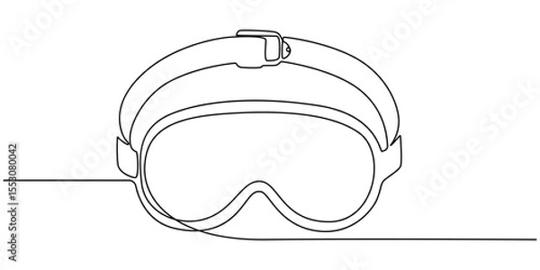 Fototapeta Hand drawn sleeping strip, Soft black sleep mask outline, sleep mask continuous one line drawing, Eye mask Icons pack in outlined and flat versions, Eye mask Icons set in solid and thin line style