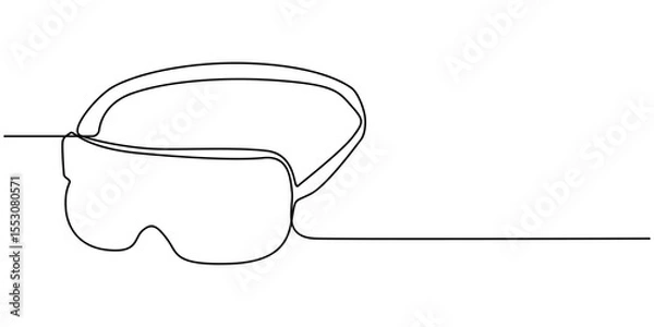 Fototapeta Hand drawn sleeping strip, Soft black sleep mask outline, sleep mask continuous one line drawing, Eye mask Icons pack in outlined and flat versions, Eye mask Icons set in solid and thin line style
