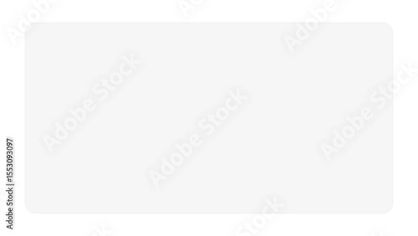 Obraz White light grey transparent abstract sheet. Smooth frosted blur panel. Soft transition. Subtle drop shadow glow. Minimal glass style. Noise grain texture blur. UI card element overlay