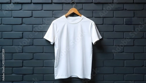 Obraz Blank black cotton t-shirt template featuring a striking front design of Jesus on a cross, perfect for casual fashion or retail advertisement