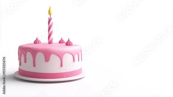 Obraz birthday cake with candles