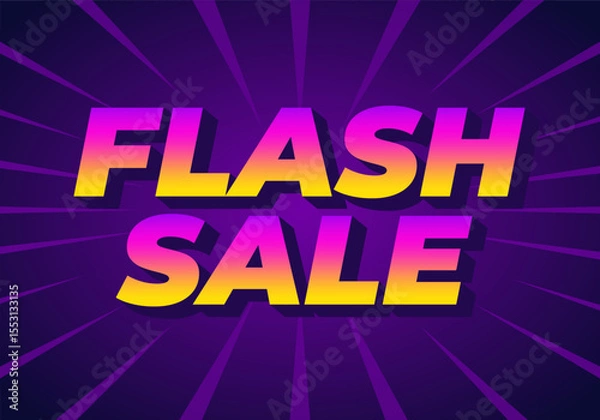 Fototapeta Flash Sale Text with Bold Gradient Colors