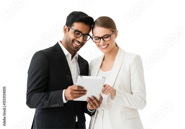 Fototapeta business people with tablet computer