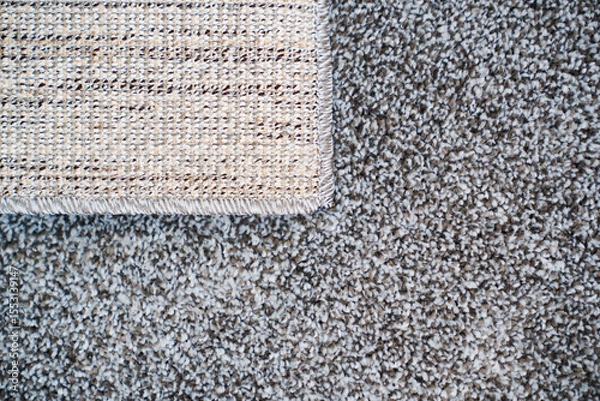 Obraz close-up. dark gray Interior pile carpet made of polypropylene.