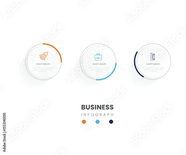 Obraz 3 steps circle business infograph 