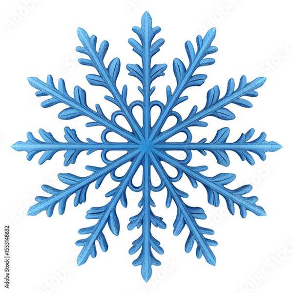Fototapeta  Blue Snowflake isolated on transparent background