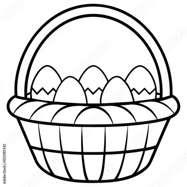 Obraz Easter Basket Sketch