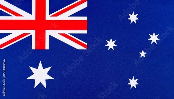 Fototapeta australia flag in the wind