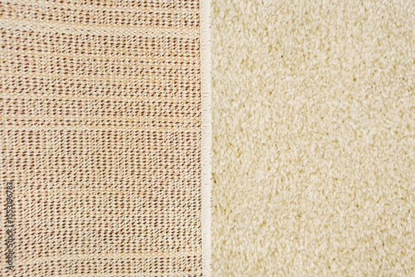 Obraz close-up. beige Interior pile carpet made of polypropylene.