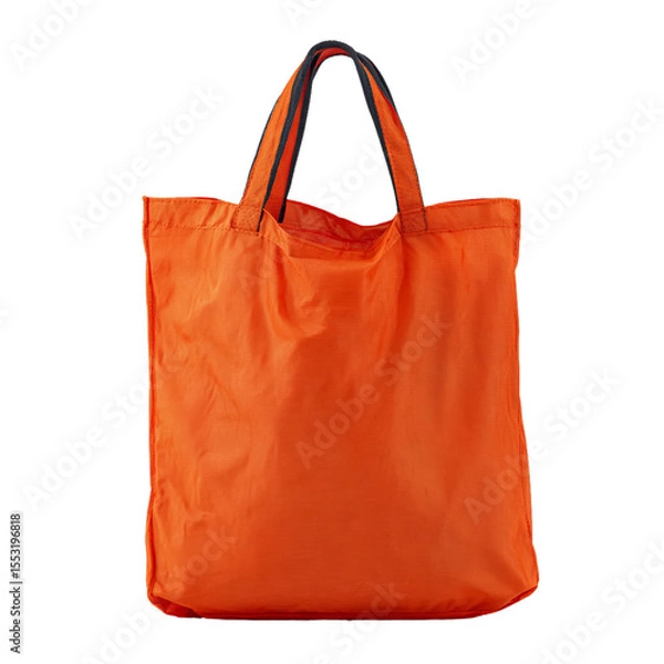 Obraz Lightweight reusable shopping bag folded flat. Isolated white background. Png format
