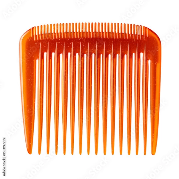 Obraz Plastic comb with wide teeth. Isolated white background. Png format