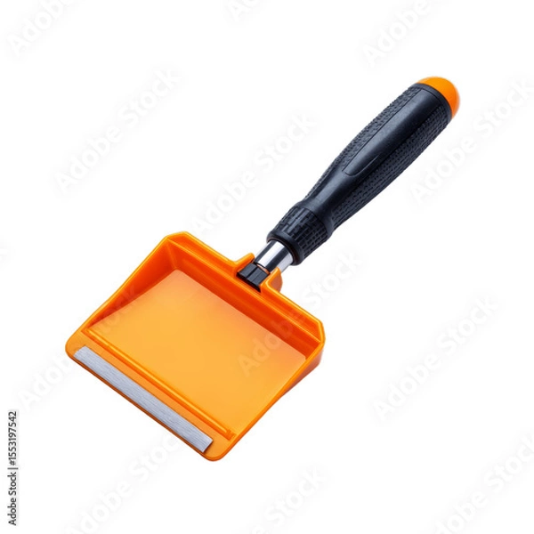 Obraz Plastic ice scraper with rubber grip. Isolated white background. Png format