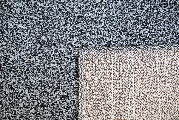 Obraz close-up. dark gray Interior pile carpet made of polypropylene.