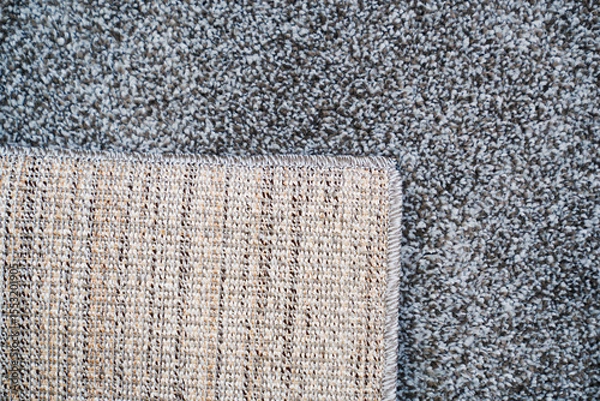 Obraz close-up. dark gray Interior pile carpet made of polypropylene.