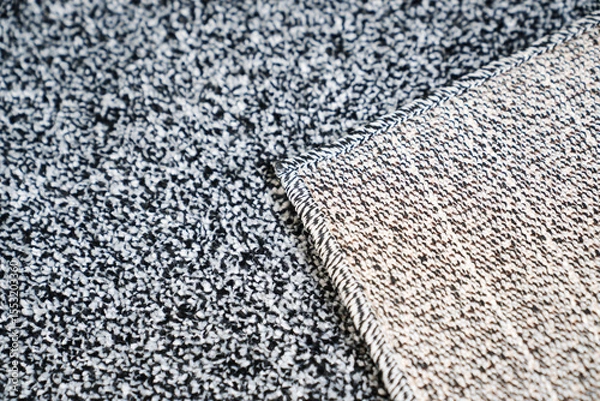Obraz close-up. dark gray Interior pile carpet made of polypropylene.