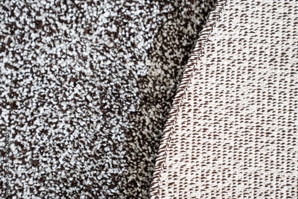 Obraz close-up. dark gray Interior pile carpet made of polypropylene.