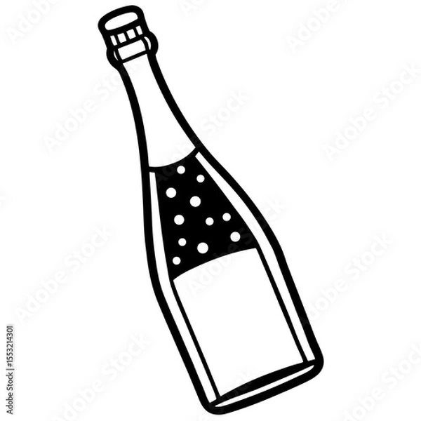 Fototapeta Champagne Bottle Vector