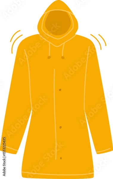 Obraz Rain clothes. Doodle art.