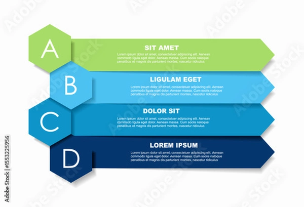Fototapeta Infographic design template with place for your data. Vector illustration.