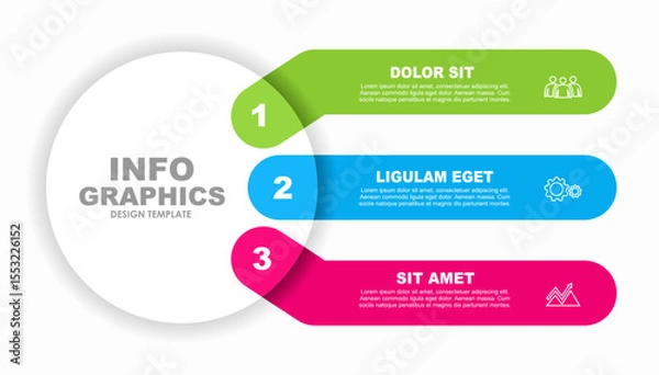 Fototapeta Infographic design template with place for your data. Vector illustration.