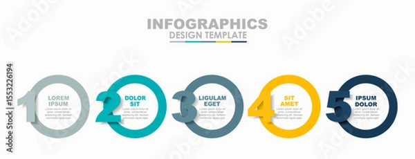 Fototapeta Infographic design template with place for your data. Vector illustration.