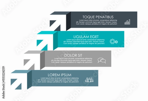 Fototapeta Infographic design template with place for your data. Vector illustration.