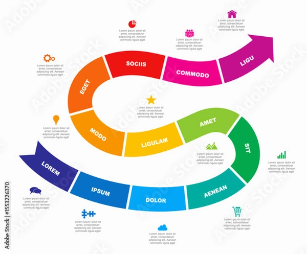 Fototapeta Infographic design template with place for your data. Vector illustration.