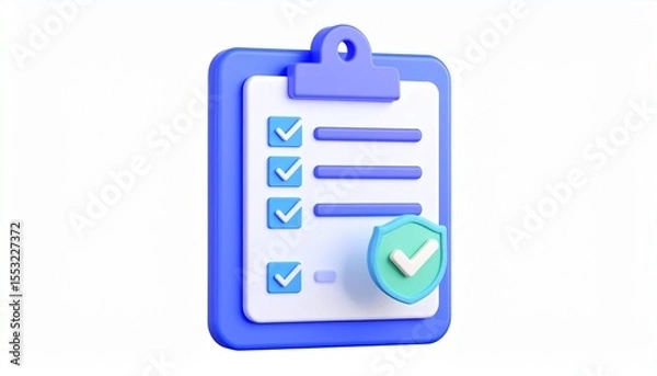 Obraz Inspection 3D rendered icon isolated on white background 