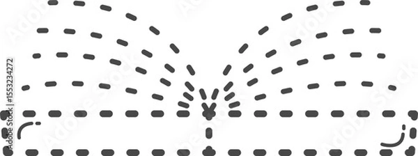 Obraz Classroom accessory. Dotted line of book.