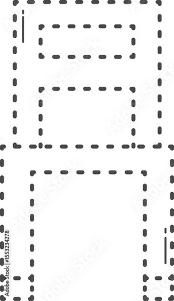 Obraz Classroom accessory. Dotted line of chair.