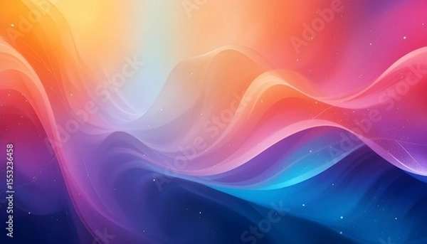 Fototapeta  Modern Dynamic Soft Gradient Background with Bright Colors and Halftone Shapes
