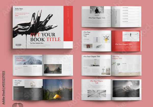 Obraz Book Layout Design Template Landscape