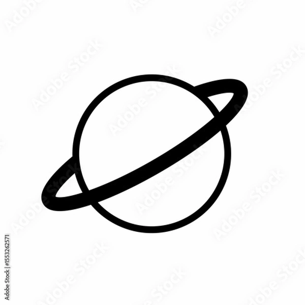 Fototapeta saturn icon vector. planetary icon vector symbol illustration. planet vector
 Saturn vector.