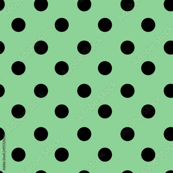 Obraz Polka Dot pattern, seamless texture green pattern