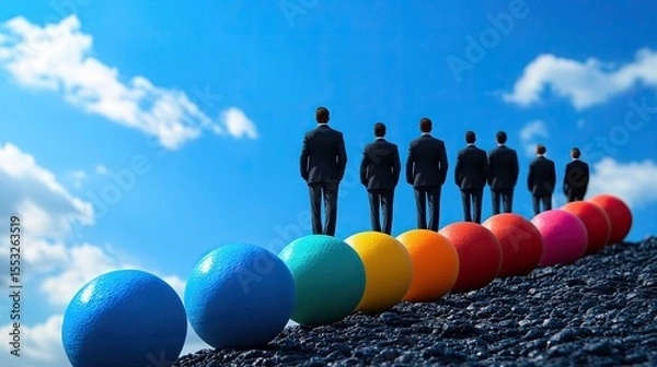 Fototapeta Employee engagement and motivation strategies, fostering a positive work environment and enhancing team productivity through leadership and support.