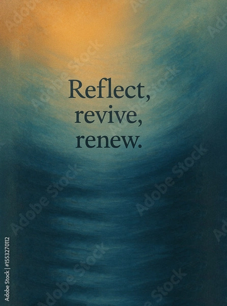 Fototapeta Sufi-Inspired Concept Poster Featuring the Words: Renew, Reflect, Revive – A Journey of Inner Restoration