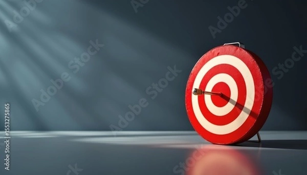 Fototapeta minimal illustration of briefcase and target symbol, goal oriented planning, dramatic lighting, professional photography, ultra sharp, 8k, no text, no logo