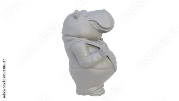 Fototapeta 3d render of a bigfoot figure on a light background. 3d render.