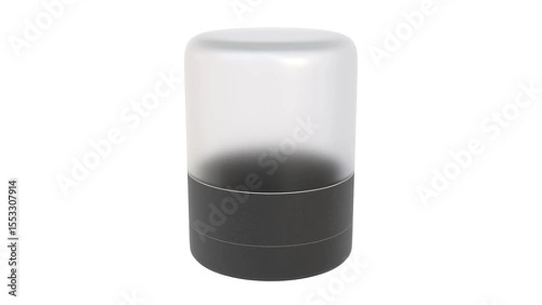 Fototapeta 3d render of a flower pot with a transparent dome on a light background. 3d render.