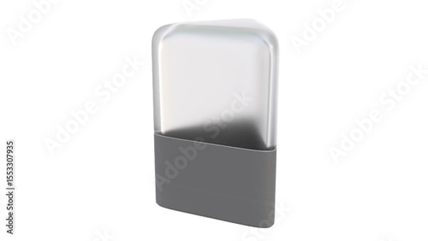 Fototapeta 3d render of a flower pot with a transparent dome on a light background. 3d render.