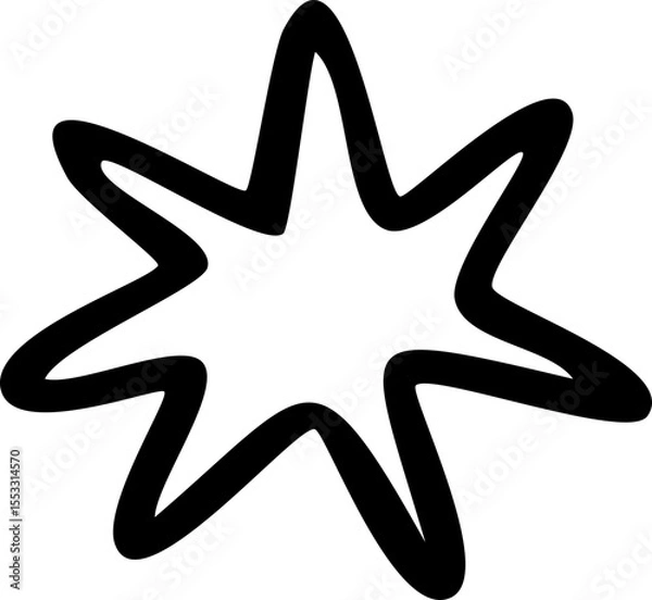 Obraz 손그림 낙서 라인 귀여운 스마일 꽃 화살표 하트 별 포인트