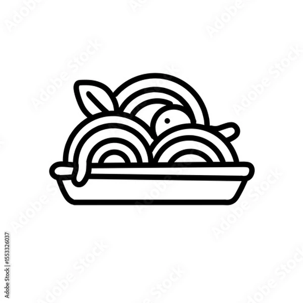 Fototapeta Spaghetti icon