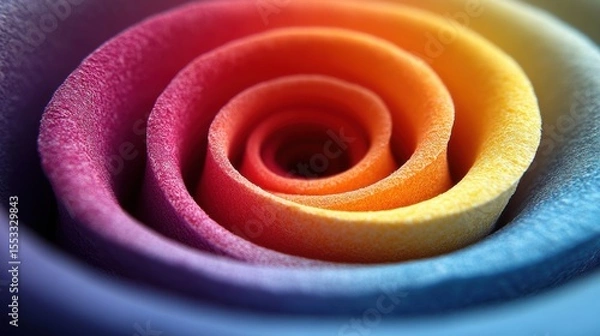 Fototapeta Colorful Gradient Rose Pattern Digital Art Close-Up Macro Photography in Abstract Style