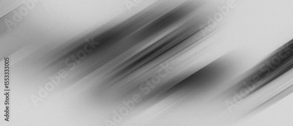 Fototapeta Soft diagonal monochrome gradient light streak black and white, motion blur noise grain texture. movement sport energy luxury minimal modern design background, website header banner poster backdrop.