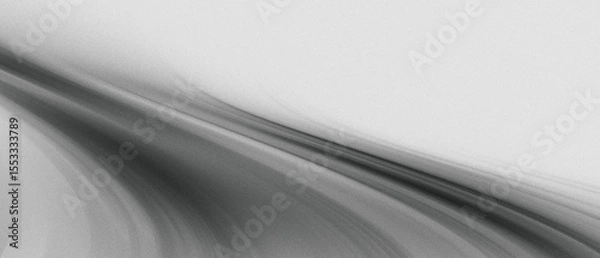 Fototapeta Soft curved monochrome gradient light streak black and white, motion blur noise grain texture. movement sport energy luxury minimal modern design background, website header banner poster backdrop.