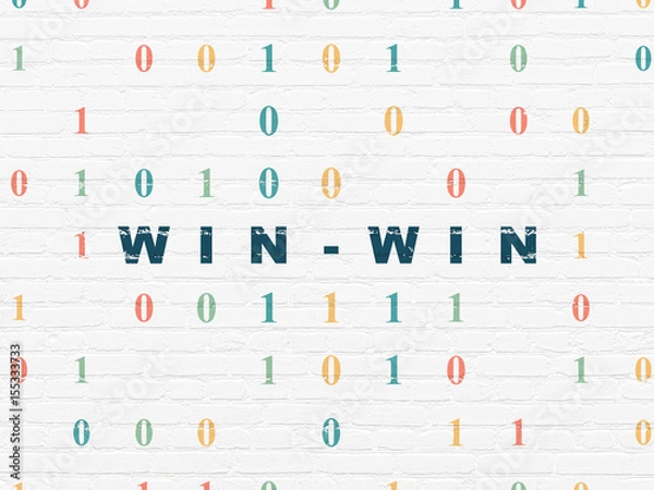 Obraz Business concept: Win-Win on wall background